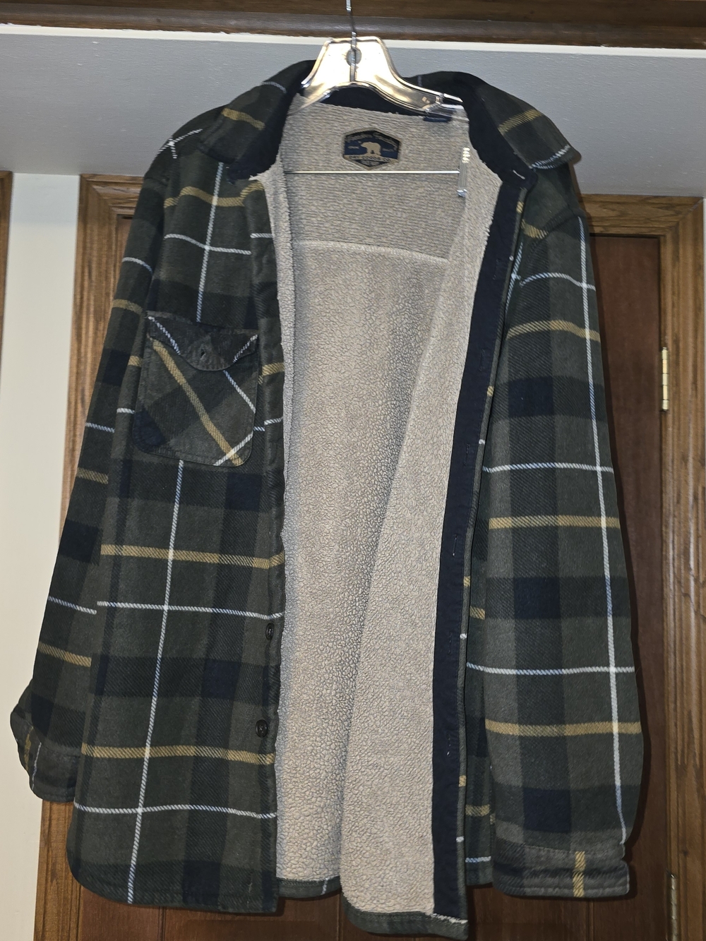 Freedom Foundry Dry Goods Men's XL Sherpa Lined Plaid Flannel Shirt Jacket EUC